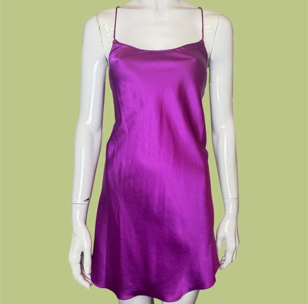 Victoria's Secret Purple Satin Slip Dress Chemise